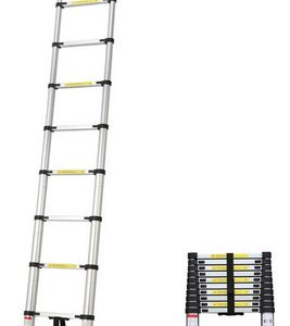 Escalera Aluminio Telescopica 1.95mt 7pl P/150kg Jc-020a