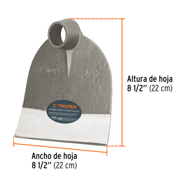 Azadón Forjado 2.1 Lbs Sin mango Truper Al-3 - Imagen 3