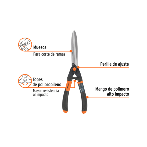 Tijera Cortar Ramas Mango Con Grip 47 cms - Imagen 2