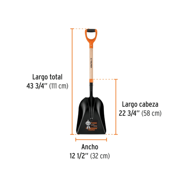 Pala Carbonera Mango madera Puno Y - Imagen 2