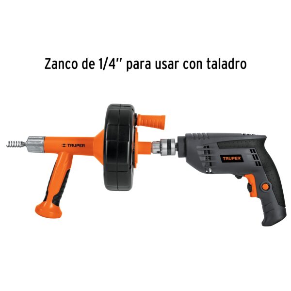 Destapador P/desague 7,6 Mtr Manual Y Taladro Deca-25x - Imagen 5