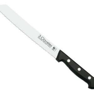 Cuchillo Panero 20cms Inoxidable Mgo Abs Tres Claveles 920