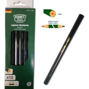 Lapiz Carpintero Kraft Bohrer Bicolor Grueso Caja 12 Pzas.