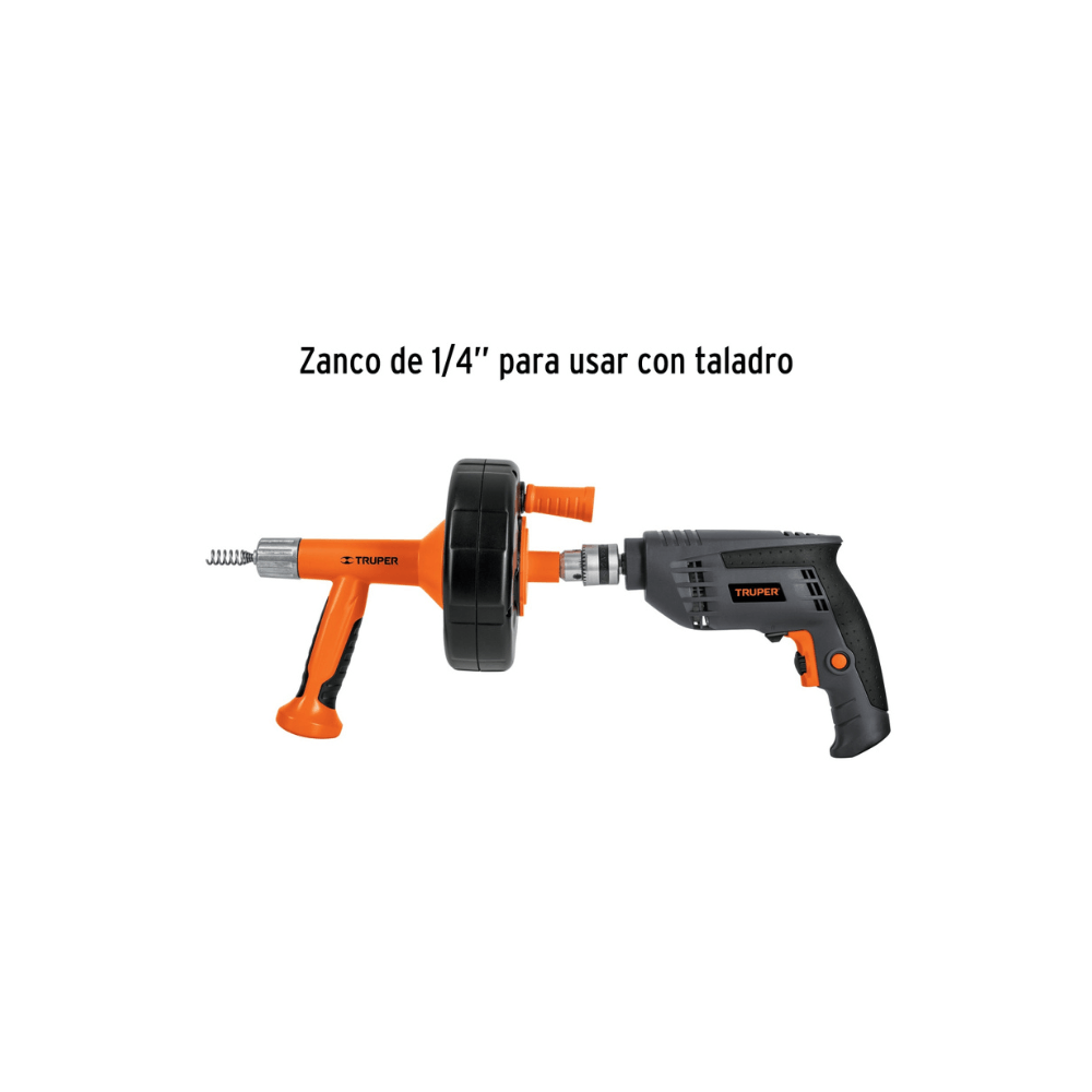 Destapador P/desague 7,6 Mtr Manual Y Taladro Deca-25x - Imagen 2