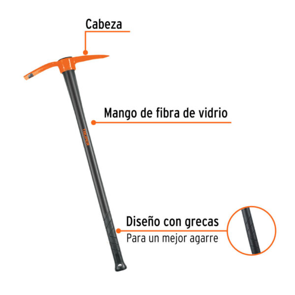 Aza hacha 2,5 Lbs Con mango Fibra de Vidrio 90 Cm - Imagen 3