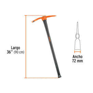 Aza hacha 2,5 Lbs Con mango Fibra de Vidrio 90 Cm