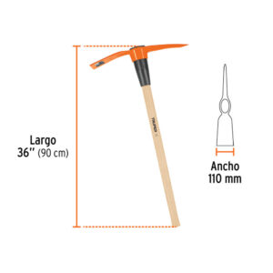 Aza hacha 5,0 Lbs Con mango Madera 36"