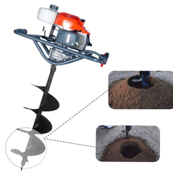 Ahoyador Barreno 52cc Brocas 100, 150 y 200 mm Motor 2T