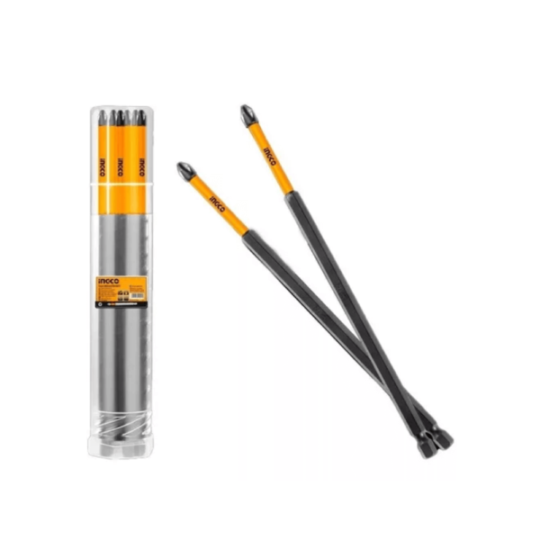 10 Puntas Magnéticas Larga S2 Ph2 1/4 X 250mm Ingco Sdbim11p