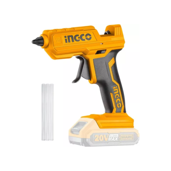 PISTOLA SILICONA INGCO INALAMB.20V S/ BATERIA S/CARGADOR #CGGLI2001