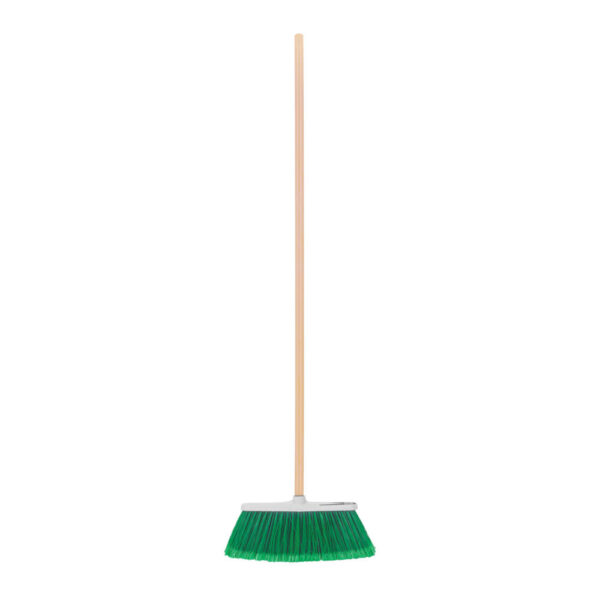 Escoba Chica Tipo abanico Cerdas Pvc C/mango Madera Cerdas 12 cms