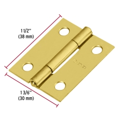 BISAGRA HERMEX-TRUPER ACERO LATONADO 1.1/2 x 1.3/16″ #BR-151(BI-15L) 20UNI. (43193)