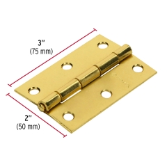 BISAGRA HERMEX-TRUPER ACERO LATONADO 3 x 1.15/16″ #BR-301(BI-30L) 10UNI. (43196)