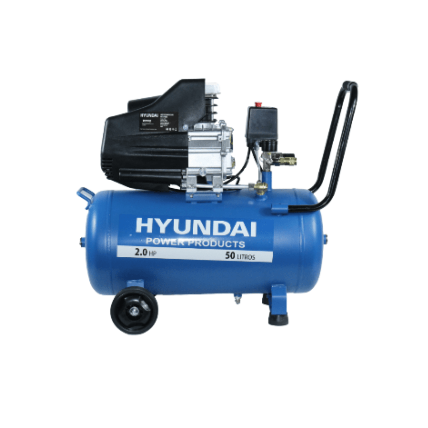 Compresor De Aire Hyundai 2 Hp 50 Litros - 115 Psi